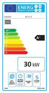 Energielabel A+ voor Biodom 27C5 met 30 kW